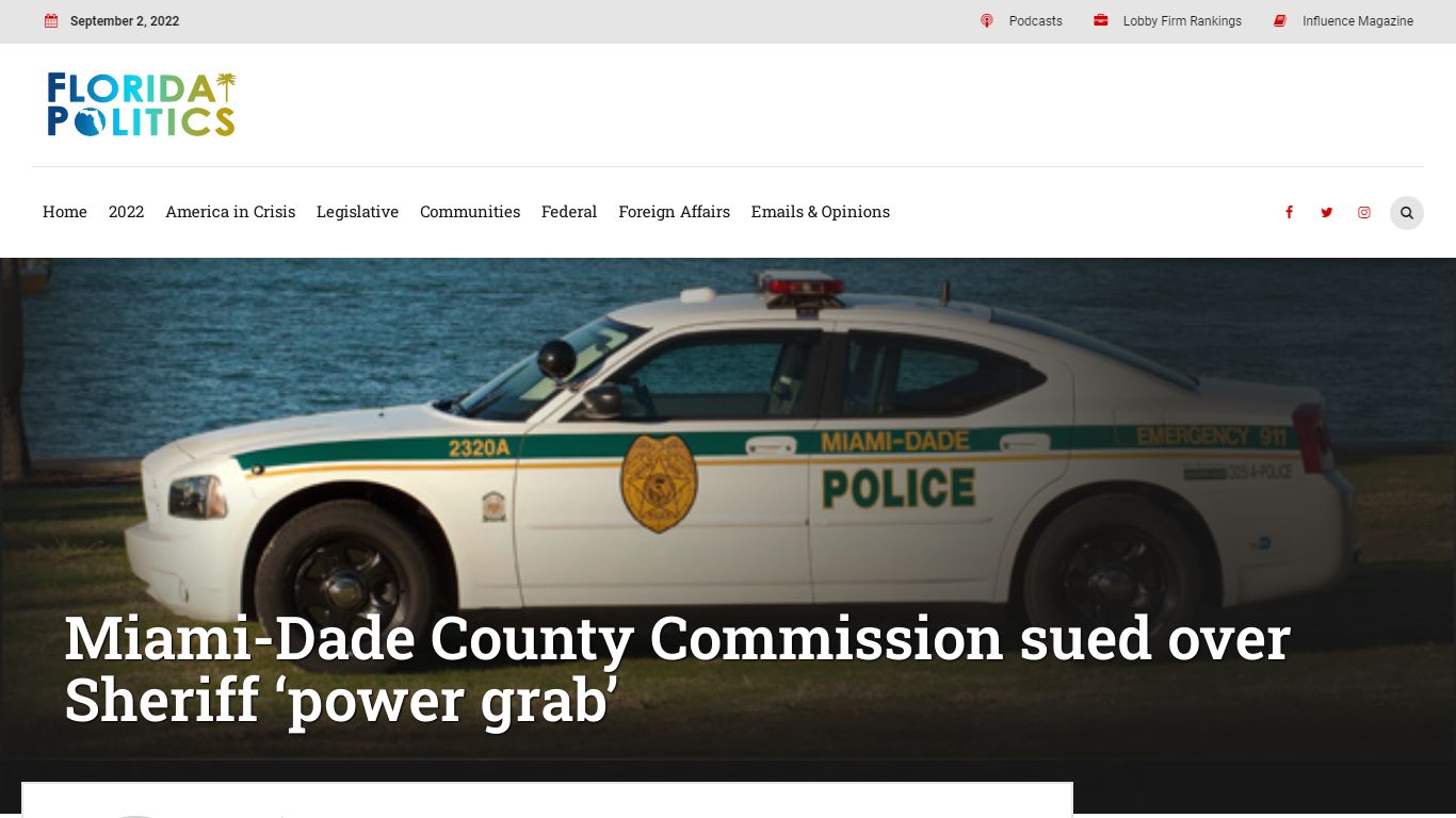 Miami-Dade County Commission sued over Sheriff ‘power grab’